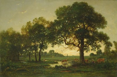 The Pond Oaks by Pierre Etienne Theodore Rousseau